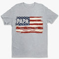 Custom American Flag Unisex T-shirt, Hoodie - Personalized America 250th Anniversary Father's Day Birthday Gifts For Dad, Grandpa - Proud To Be American
