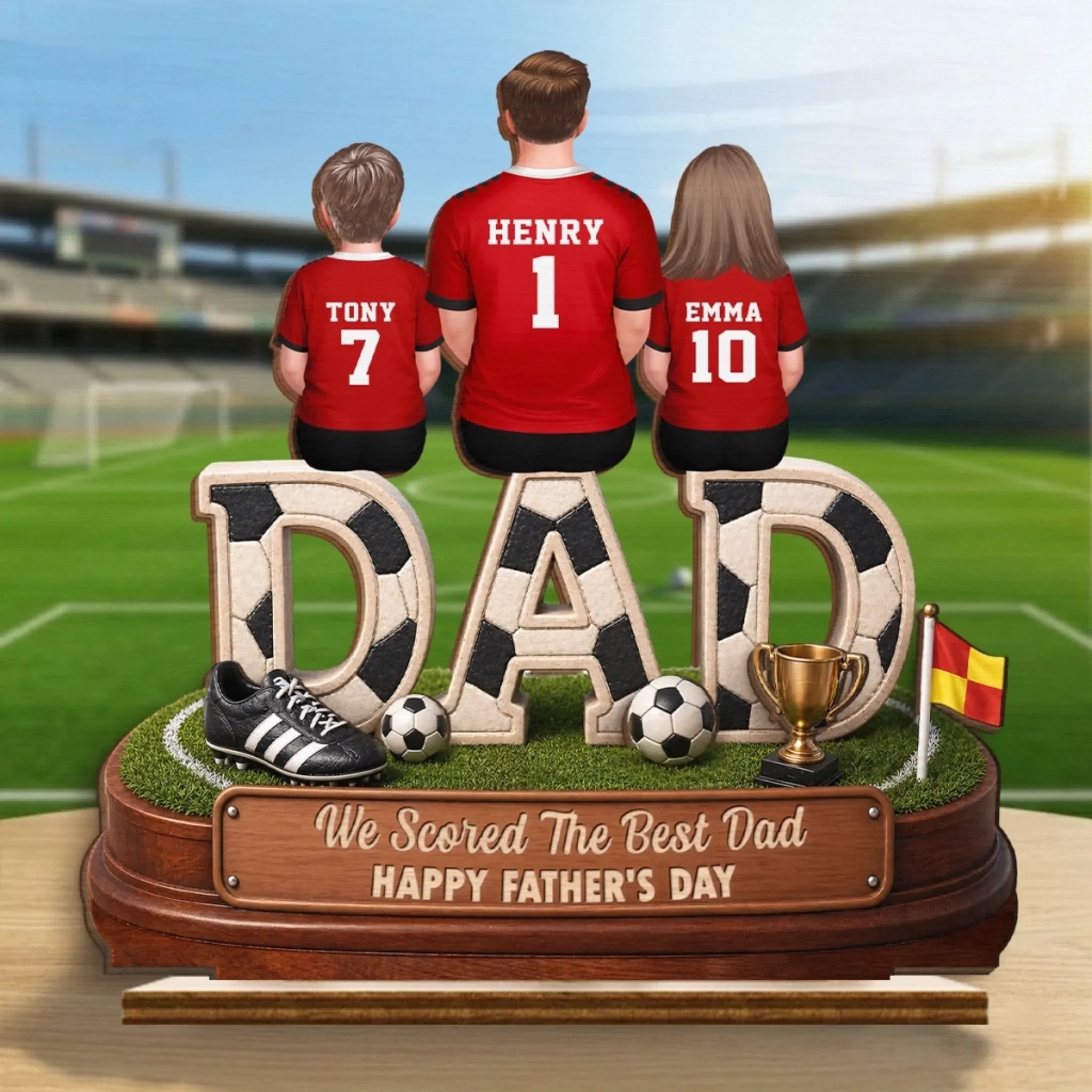 Custom Soccer World Cup 2-Layered Wooden Plaque - Personalized Father's Day Gifts For Dad, Grandpa, Soccer Lovers, Sports Fans, Sports Lovers - Built For The Soccer Life