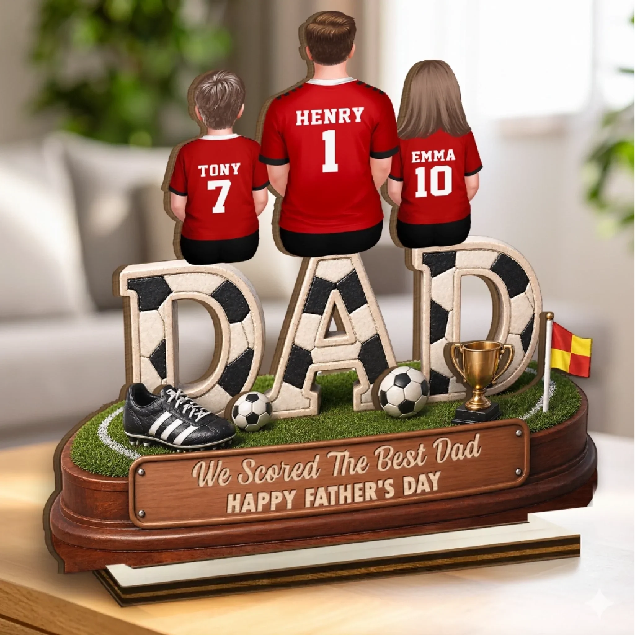 Custom Soccer World Cup 2-Layered Wooden Plaque - Personalized Father's Day Gifts For Dad, Grandpa, Soccer Lovers, Sports Fans, Sports Lovers - Built For The Soccer Life