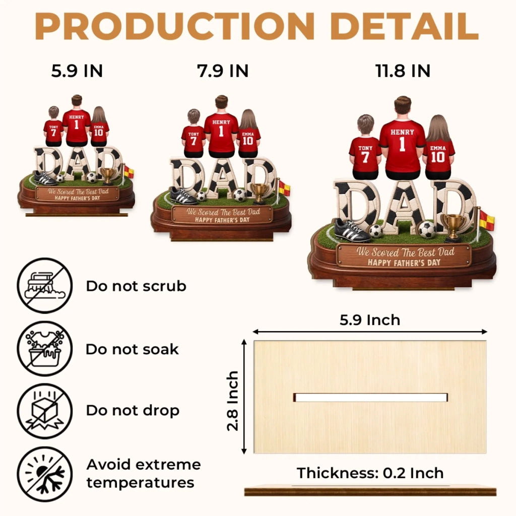 Custom Soccer World Cup 2-Layered Wooden Plaque - Personalized Father's Day Gifts For Dad, Grandpa, Soccer Lovers, Sports Fans, Sports Lovers - Built For The Soccer Life