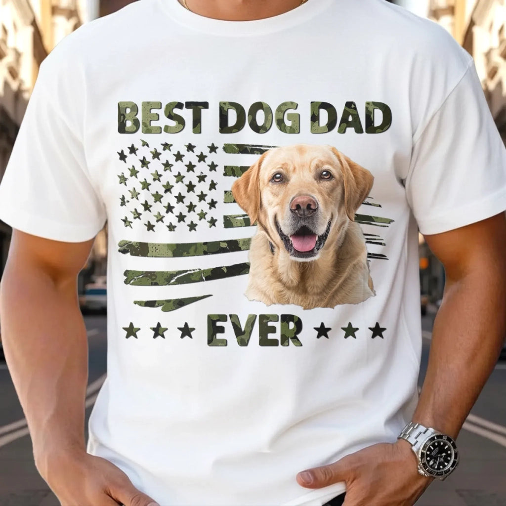 Custom Unisex T-shirt, Premium T-shirt, Hoodie - Personalized America 250th Anniversary Father's Day Birthday Gifts For Dad, Grandpa, Dog Cat Lovers, Dog Dad - Proud Dog Dad Always