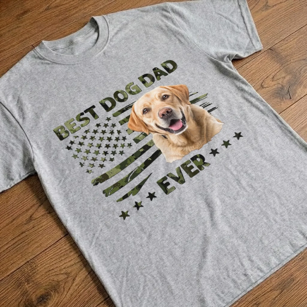 Custom Unisex T-shirt, Premium T-shirt, Hoodie - Personalized America 250th Anniversary Father's Day Birthday Gifts For Dad, Grandpa, Dog Cat Lovers, Dog Dad - Proud Dog Dad Always