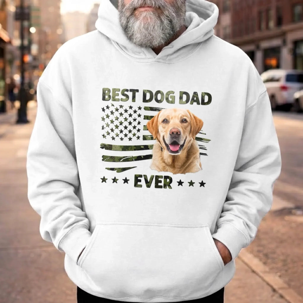 Custom Unisex T-shirt, Premium T-shirt, Hoodie - Personalized America 250th Anniversary Father's Day Birthday Gifts For Dad, Grandpa, Dog Cat Lovers, Dog Dad - Proud Dog Dad Always