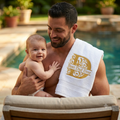 Personalized THICK Embroidered Bath Towel | Custom Gift for Dad, Husband| Custom Monogram Gift
