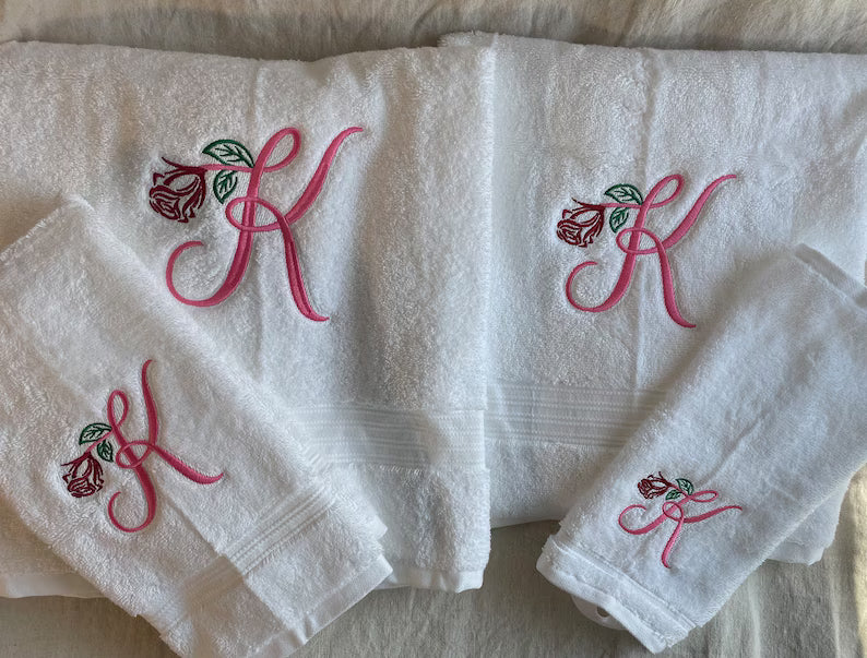 Personalized THICK Embroidered Bath Towel | Custom Gift for Dad, Husband| Custom Monogram Gift