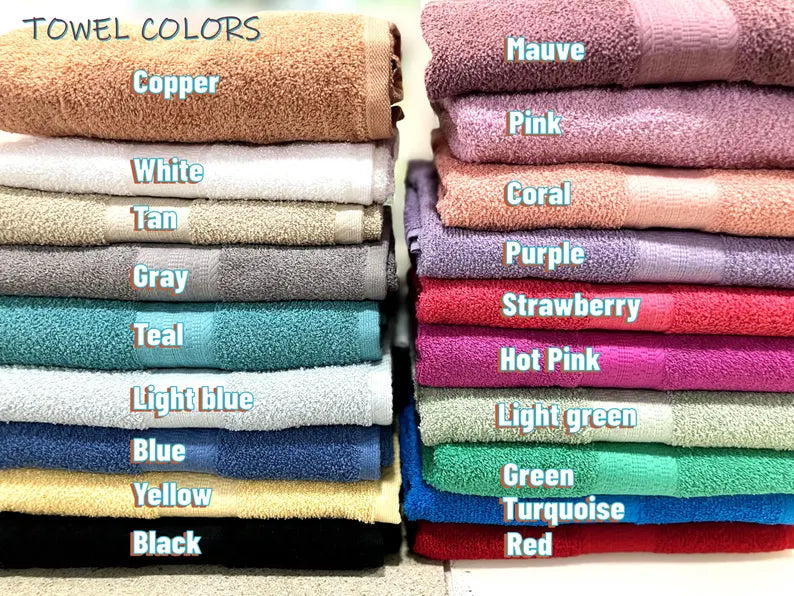 Personalized bath towel, embroidered towel, monogrammed bath towel, bathroom decor, towel with name