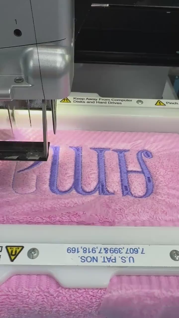 Personalized Embroidered Bath Towel: Custom Monogrammed Cotton Towel
