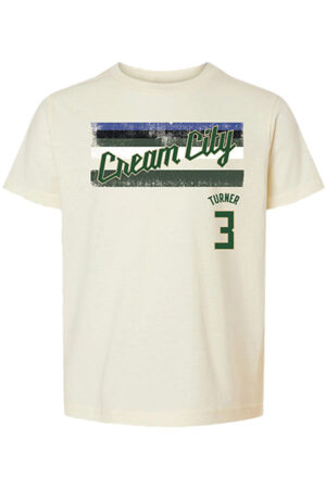 Youth Bucks Pro Shop 2025-26 City Edition Myles Turner Milwaukee Bucks T-Shirt