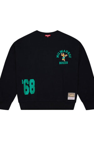 Women's Mitchell & Ness HWC '68 Founded Milwaukee Bucks Crewneck Sweatshirt