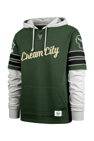 47 Brand 2025-26 City Edition Milwaukee Bucks Hooded Lacer Sweatshirt