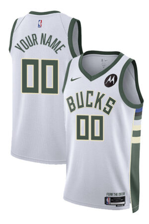 Nike 2022 Association Edition Custom Milwaukee Bucks Swingman Jersey