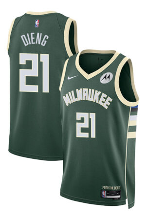 Nike 2022 Icon Edition Ousmane Dieng Milwaukee Bucks Swingman Jersey