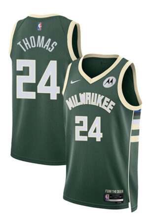 Nike 2022 Icon Edition Cam Thomas Milwaukee Bucks Swingman Jersey