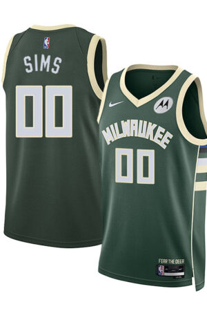 Nike 2022 Icon Edition Jericho Sims Milwaukee Bucks Swingman Jersey
