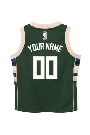 Toddler Nike 2022 Icon Edition Custom Milwaukee Bucks Swingman Jersey