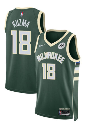 Nike 2022 Icon Edition Kyle Kuzma Milwaukee Bucks Swingman Jersey
