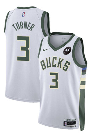 Nike 2022 Association Edition Myles Turner Milwaukee Bucks Swingman Jersey
