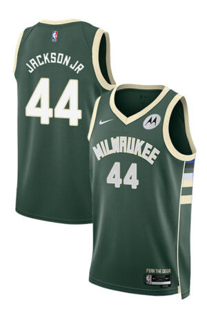 Nike 2022 Icon Edition Andre Jackson Jr. Milwaukee Bucks Swingman Jersey