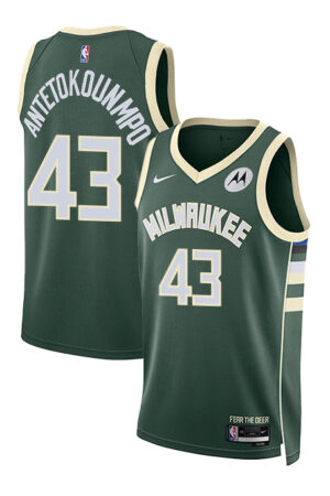 Nike 2022 Icon Edition Thanasis Antetokounmpo Milwaukee Bucks Swingman Jersey